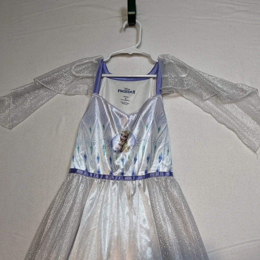 Frozen Disney Long Dress Costume For Girls Size 8 Halloween